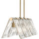 Serenity 5 Light 37.88 inch Modern Brass Linear Pendant Ceiling Light